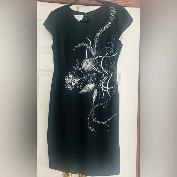 Vintage Maggy London Petite Black Evening Dress - Picture 2 of 6